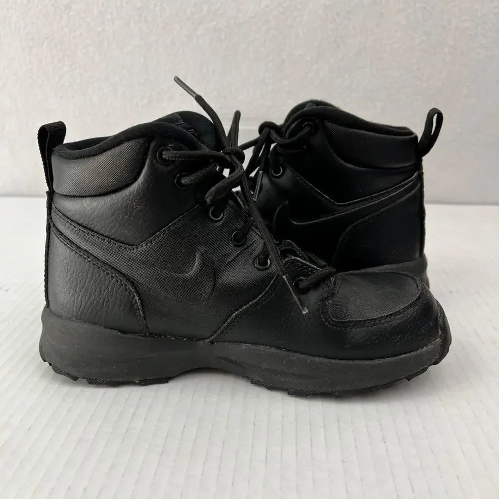 NIKE Shoes Boots Kids US 1Y Black Lace Up High Top Manoa LTR BQ5373-001
